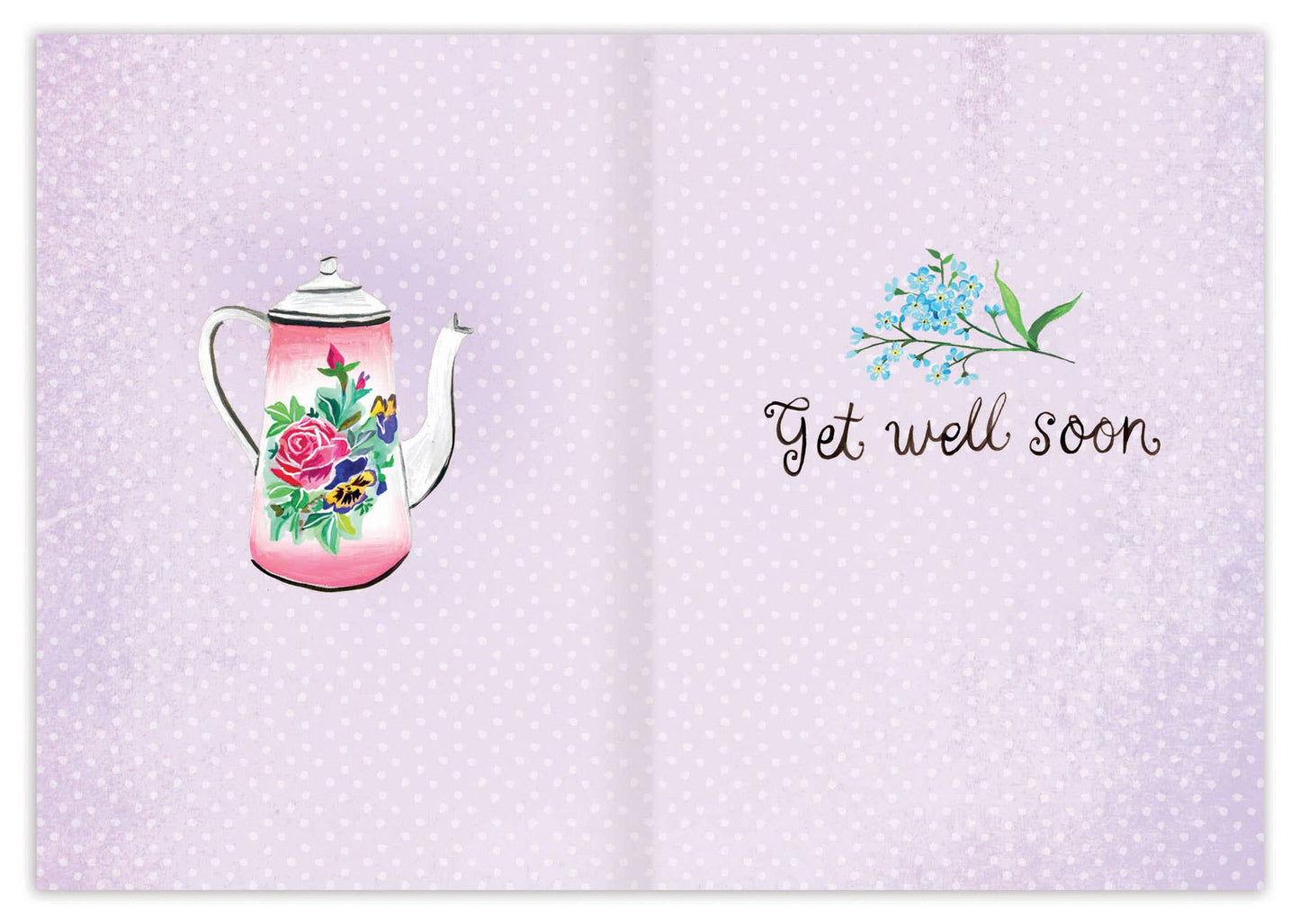 Greeting Card - Teapots Get Well Card