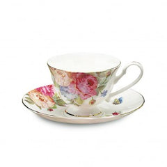 Tea Cup and Saucer Set - Rose (8floz)