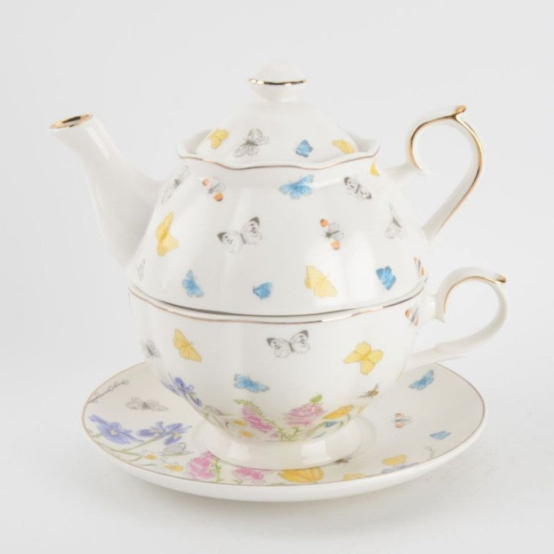 Tea-for-One Set - Butterfly Garden