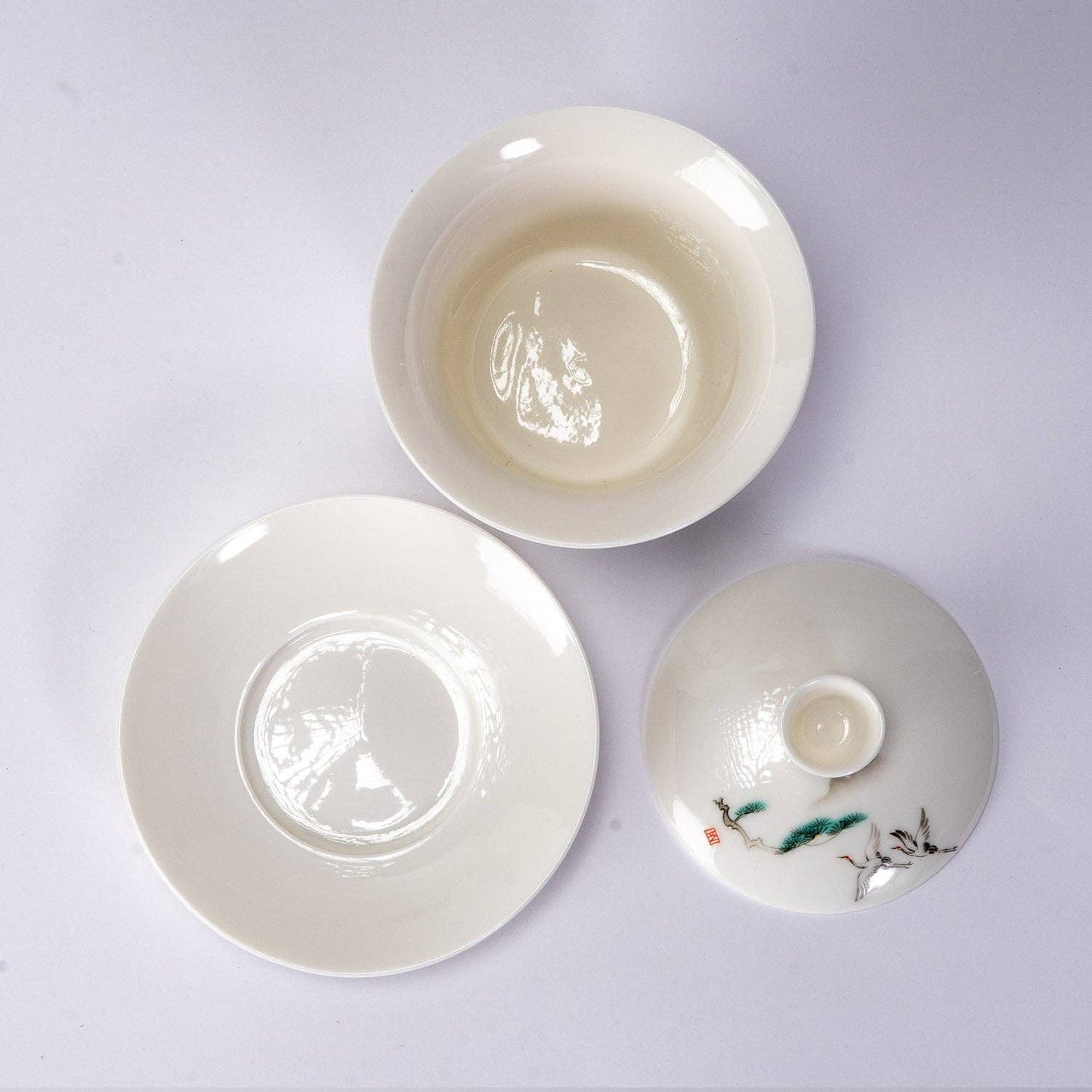 Gaiwan - Tea Brewing Cup with Lid – Japanese Crane 5oz (150ml)