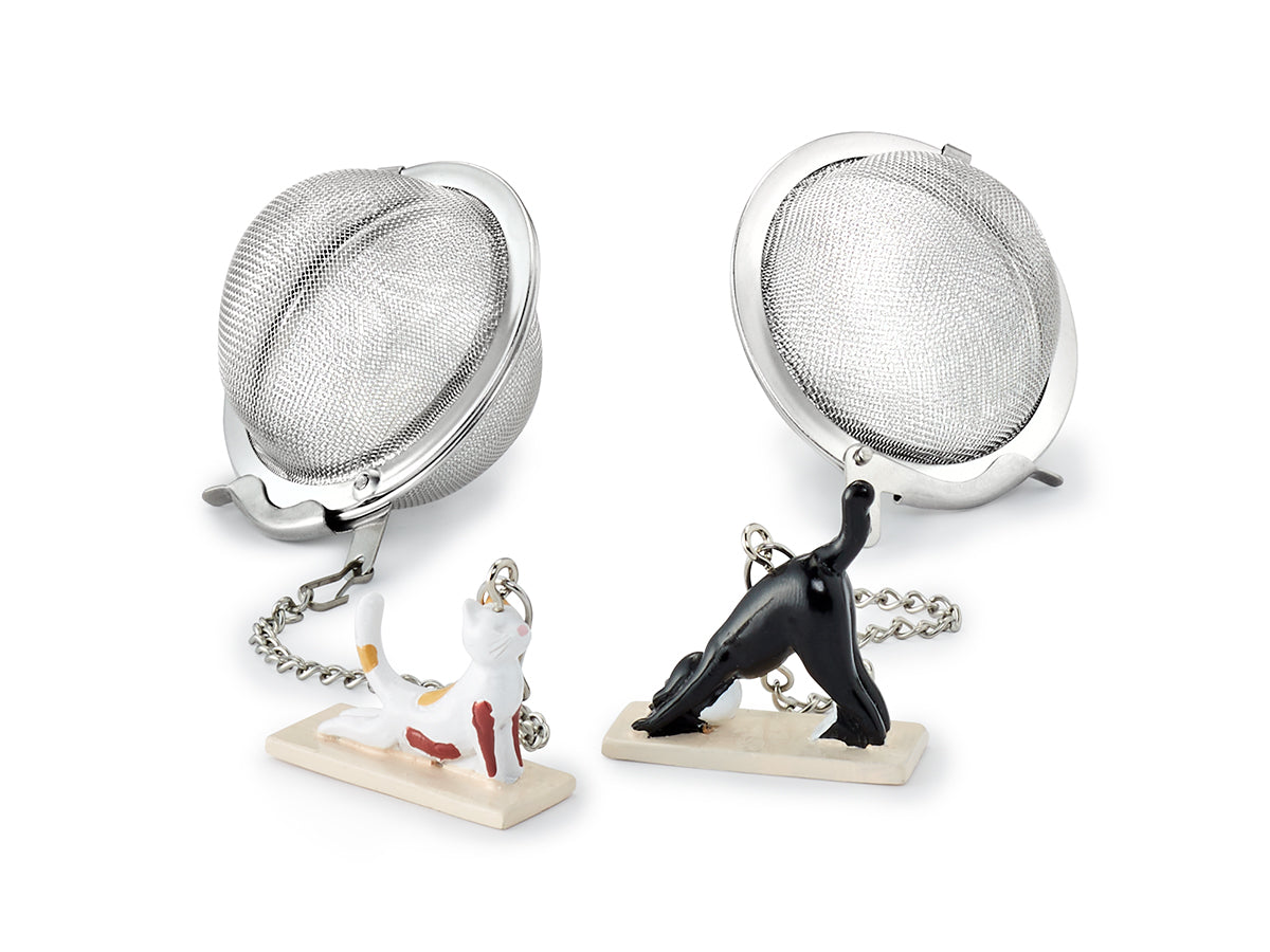 Tea Infuser - NaMEOWste & MeOhm! Yoga Cat Tea Ball