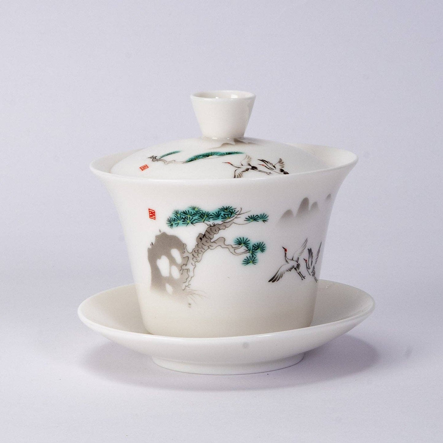 Gaiwan - Tea Brewing Cup with Lid – Japanese Crane 5oz (150ml)