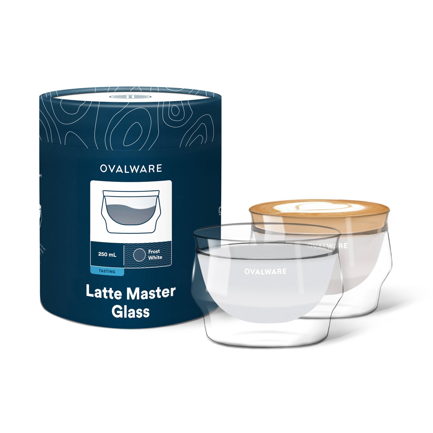 Cup - Double Wall Latte Master  | Frost White  250mL ( 8.5oz) Set of 2