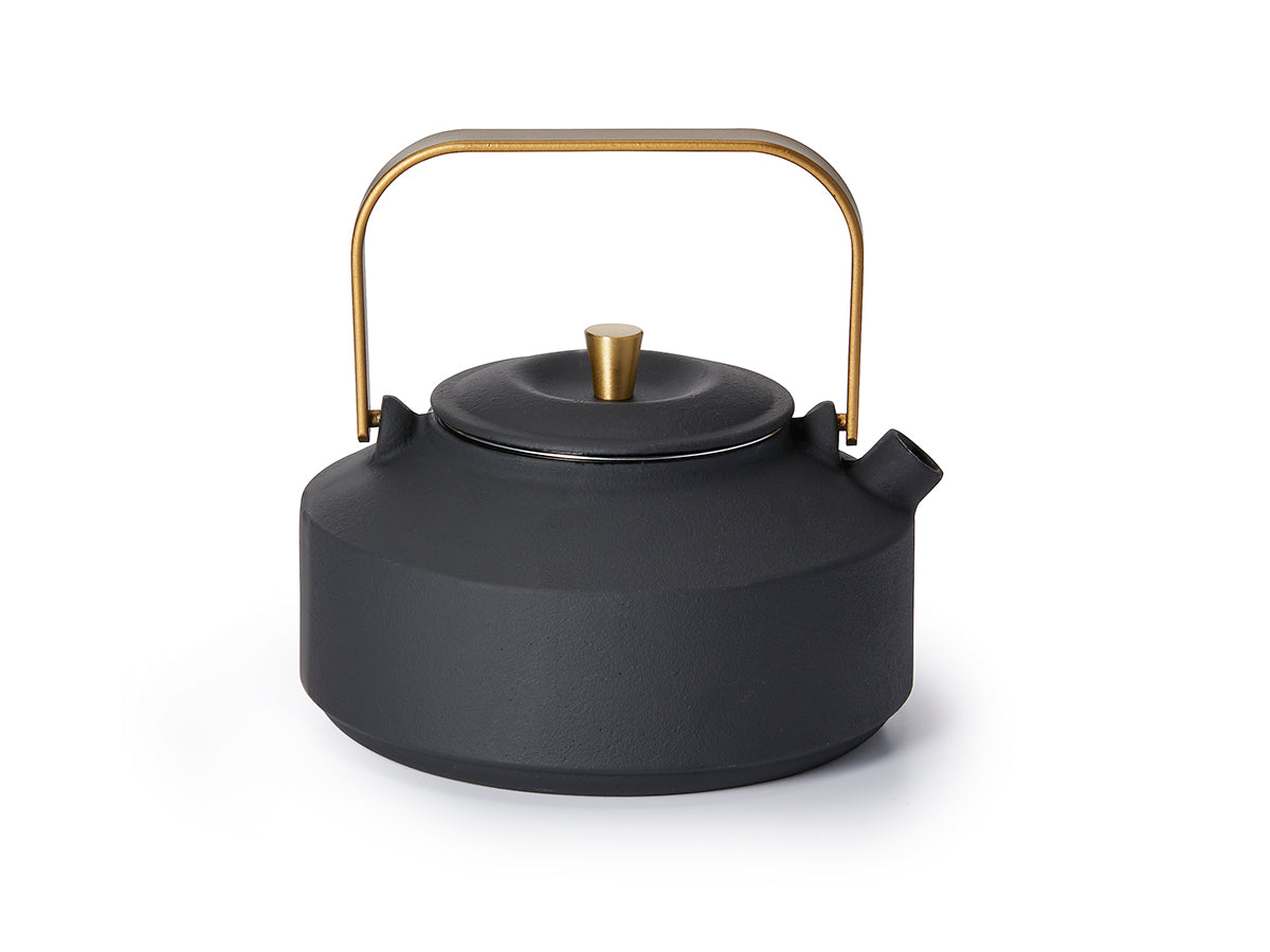 Cast Iron Teapot – "Ning "Black & Gold (27 oz)
