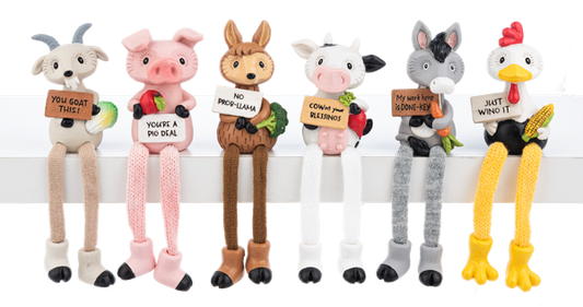 Shelf Sitters - Funny Farm Whimsical Country Critters