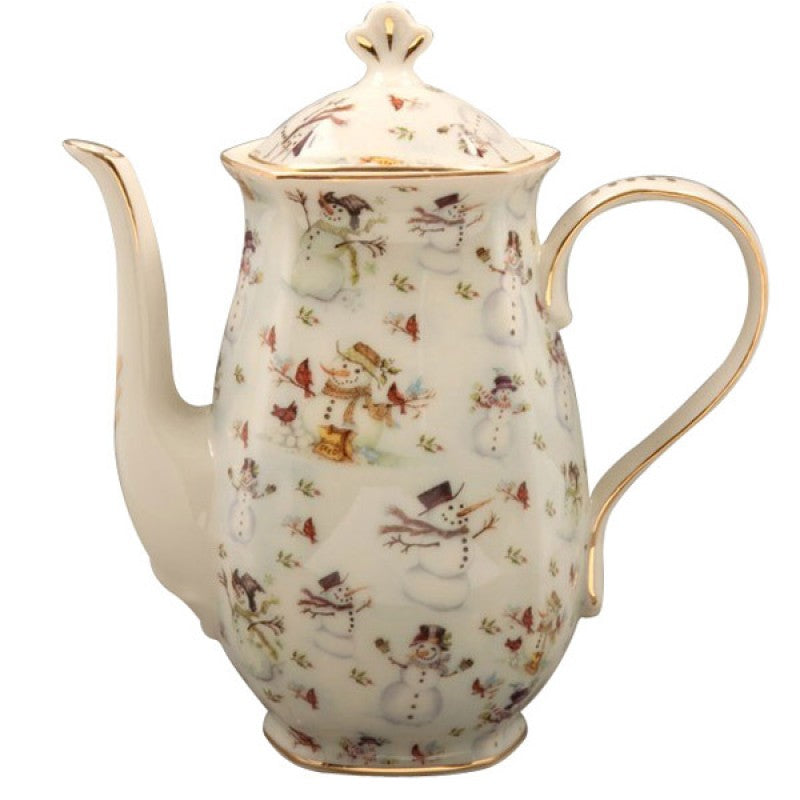 Teapot - Winter Snowmen- (40fl)