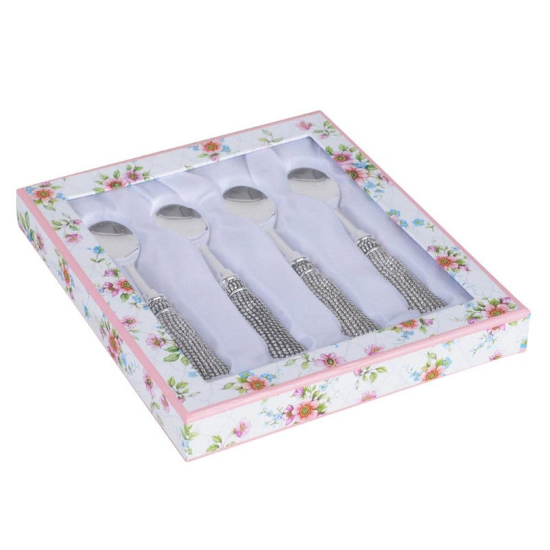 Silverplate Tea Spoon Gift Sets Set of 4, Boxed