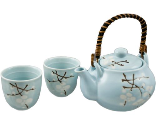 Tea Set - Blue Sakura