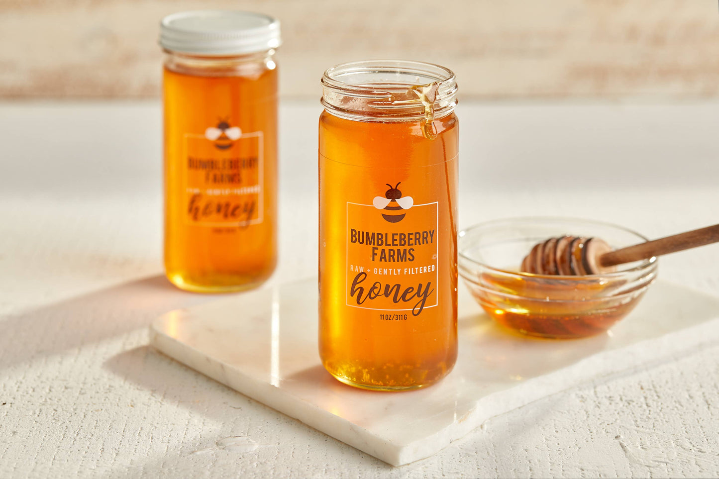 Honey - Raw + Gently Filtered Clover - 11 oz