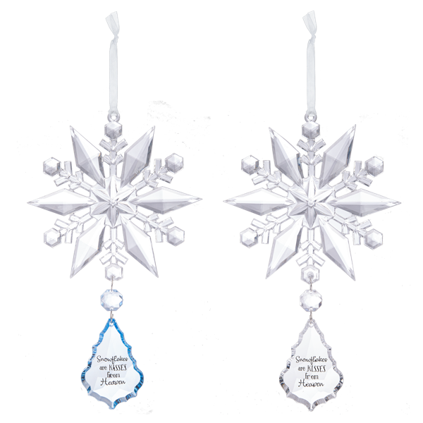 Ornament - Kisses from Heaven Crystal Snowflake