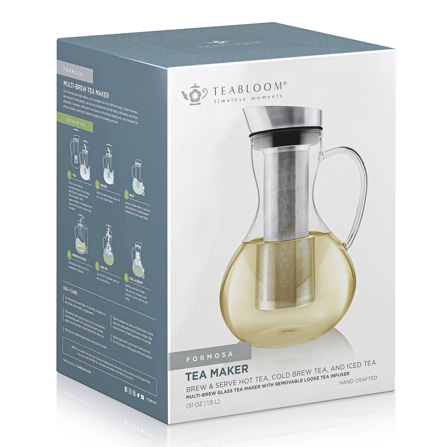 Teapot & Kettle - All in One Beverage Maker Glass (51 oz)