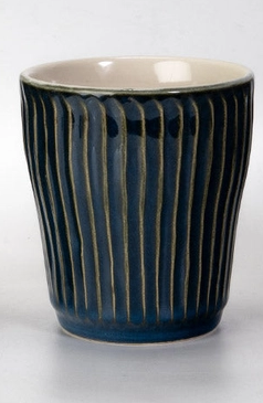 Tea Cup - Ribbed Stoneware 10oz