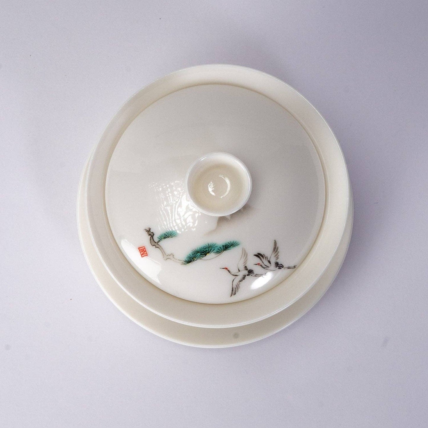 Gaiwan - Tea Brewing Cup with Lid – Japanese Crane 5oz (150ml)