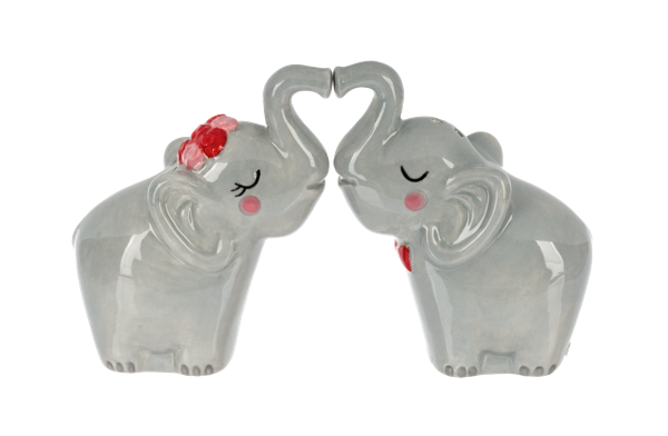 Salt and Pepper Shaker - Sweetheart Elephants