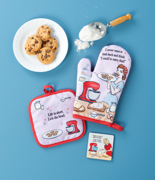 Kitchen Talk Oven Mitt & Pot Holder
