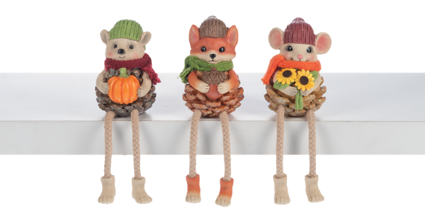 Shelf Sitter - Pinecone Woodland Friends