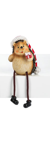 Shelf Sitter - Candy Cane Hedgehog