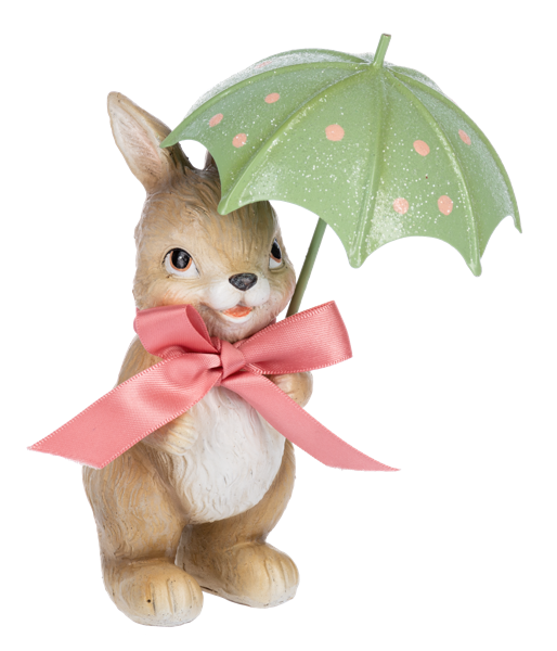 Decor - Rabbit w/ Umbrella Figurine