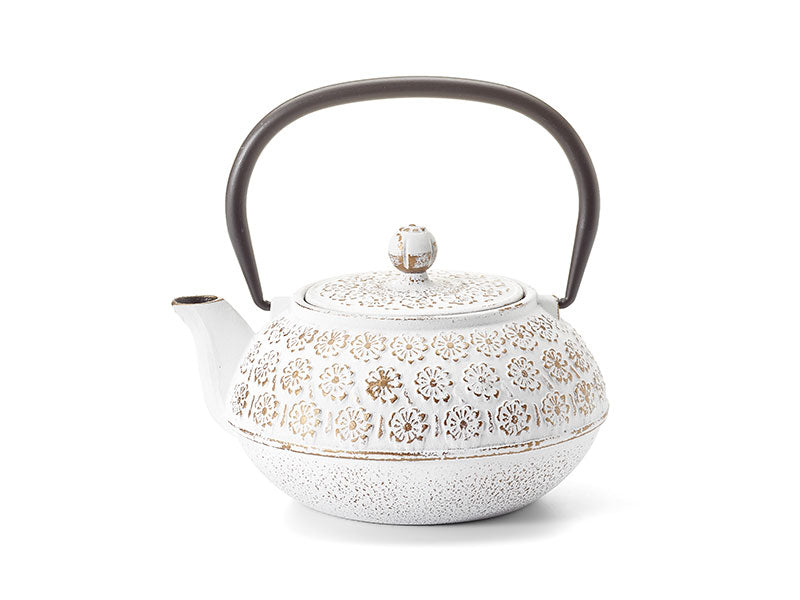 Cast Iron Teapot White- (23.7 fl. oz. / 0.7 l)