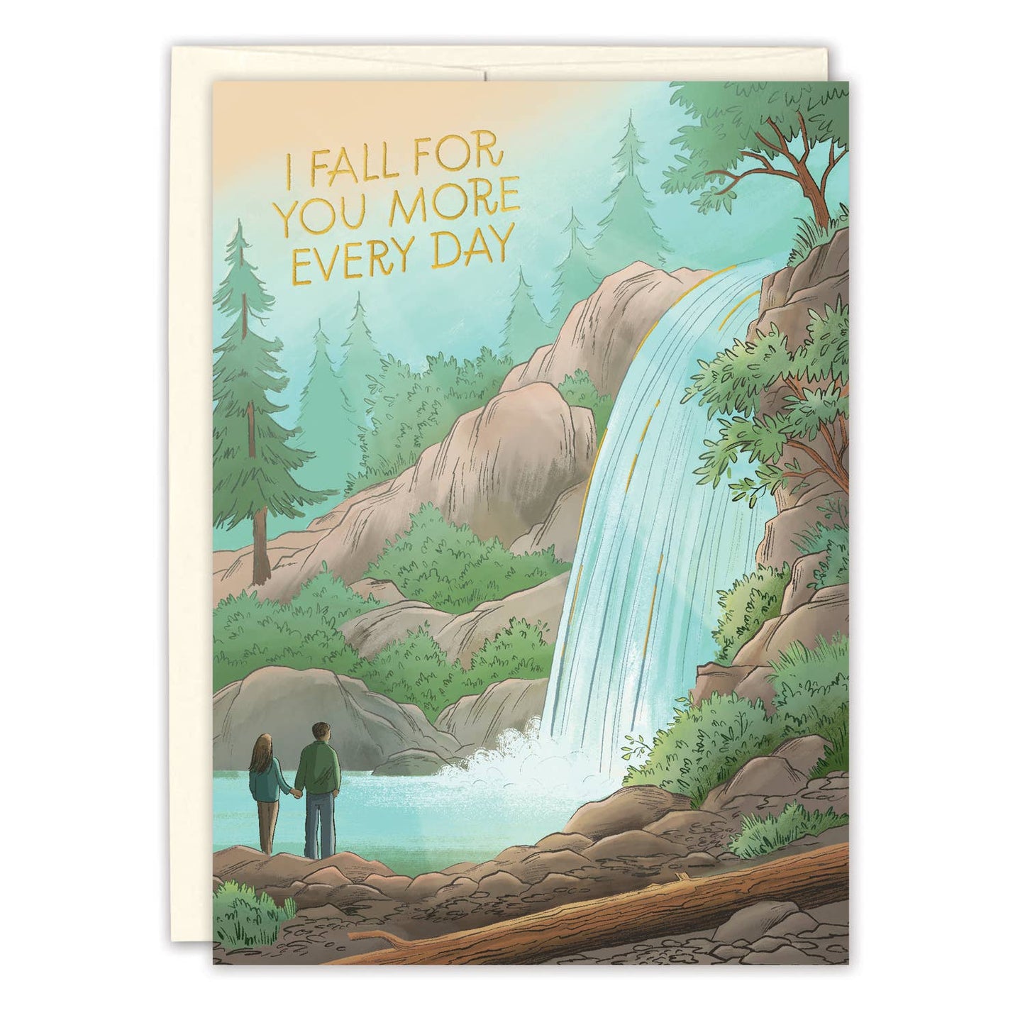 Greeting Card - Waterfall Anniversary