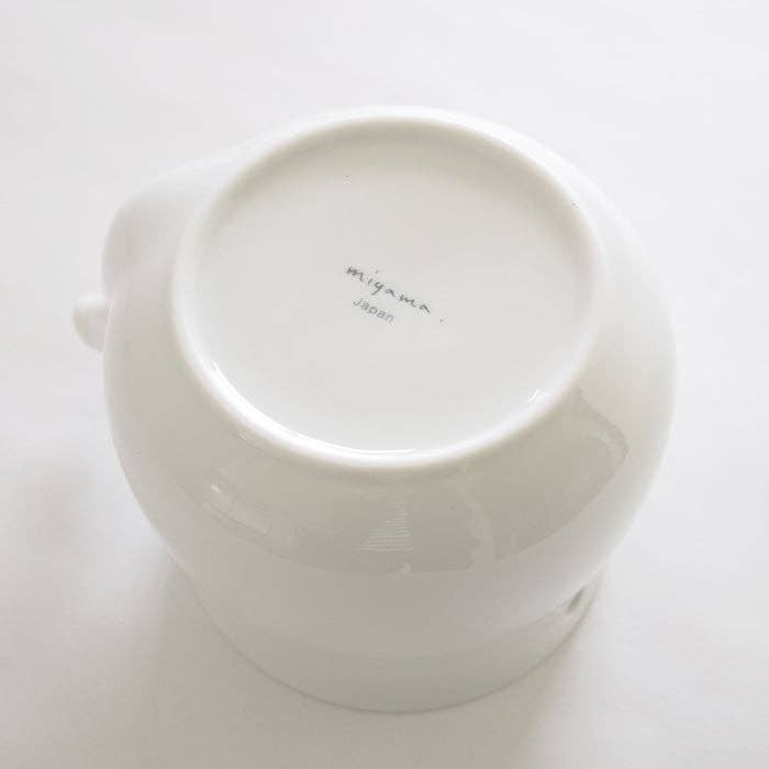 Teapot - Miyama Porcelain with Bamboo Handle