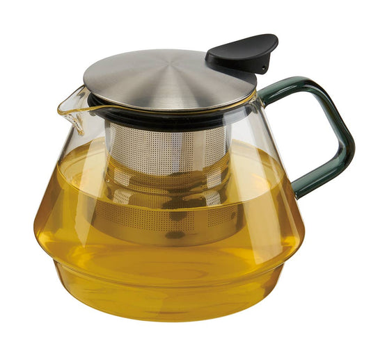 Teapot - Pure Glass W/ Black Handle