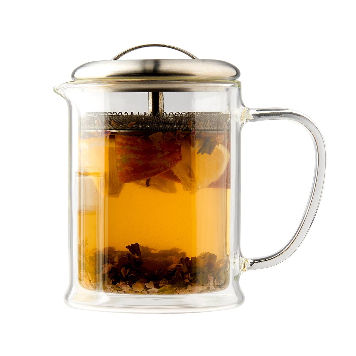 Teapot - Double Wall Glass  W/Strainer 15oz