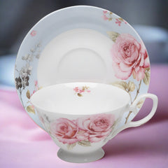 Tea Cup and Saucer Set - French Garden