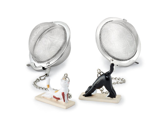 Tea Infuser - NaMEOWste & MeOhm! Yoga Cat Tea Ball