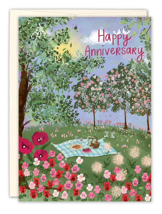 Greeting Card - Orchard Picnic Anniversary