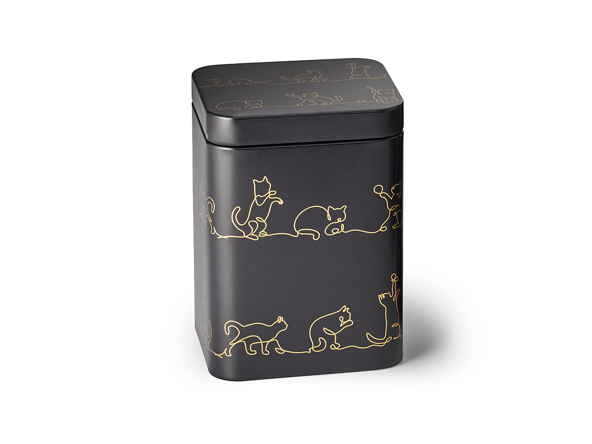 Tea Container - Shadow Cat Square 3.5 oz(100g)