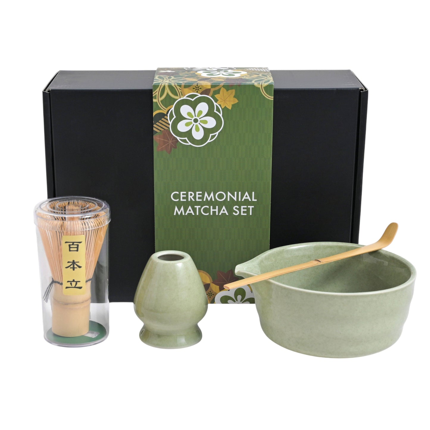 Matcha Tea Set -Bowl, Whisk, Spoon and Stand