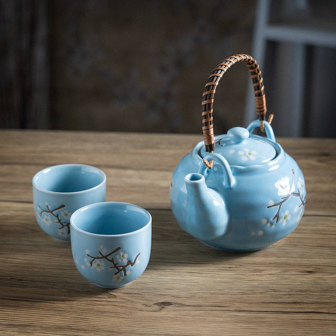 Teaset - Blue Sakura Cherry Blossoms 22oz