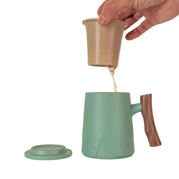 Brew In Mugs - Modern Style With Infuser and lid (12 fl.oz.)