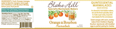 Jam - Orange & Bourbon Marmalade 10.8oz