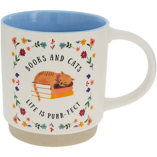 Mug - Books & Cats - 18 oz