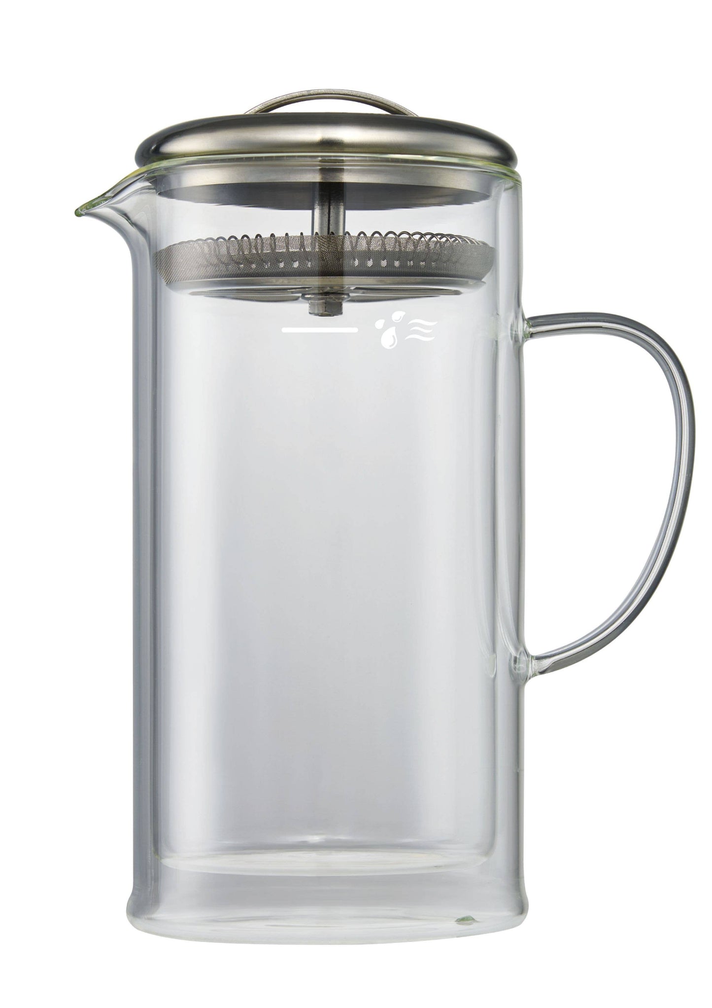 Teapot - Double Wall Glass W/Strainer 24oz