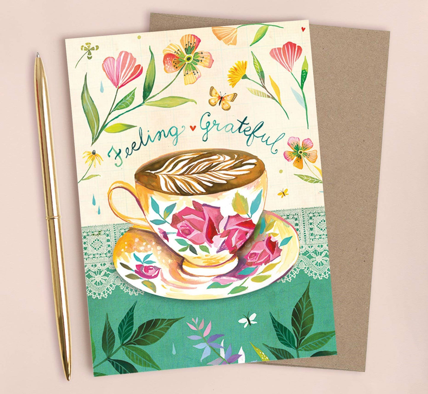 Greeting Card - Tea Latte Thank You Card