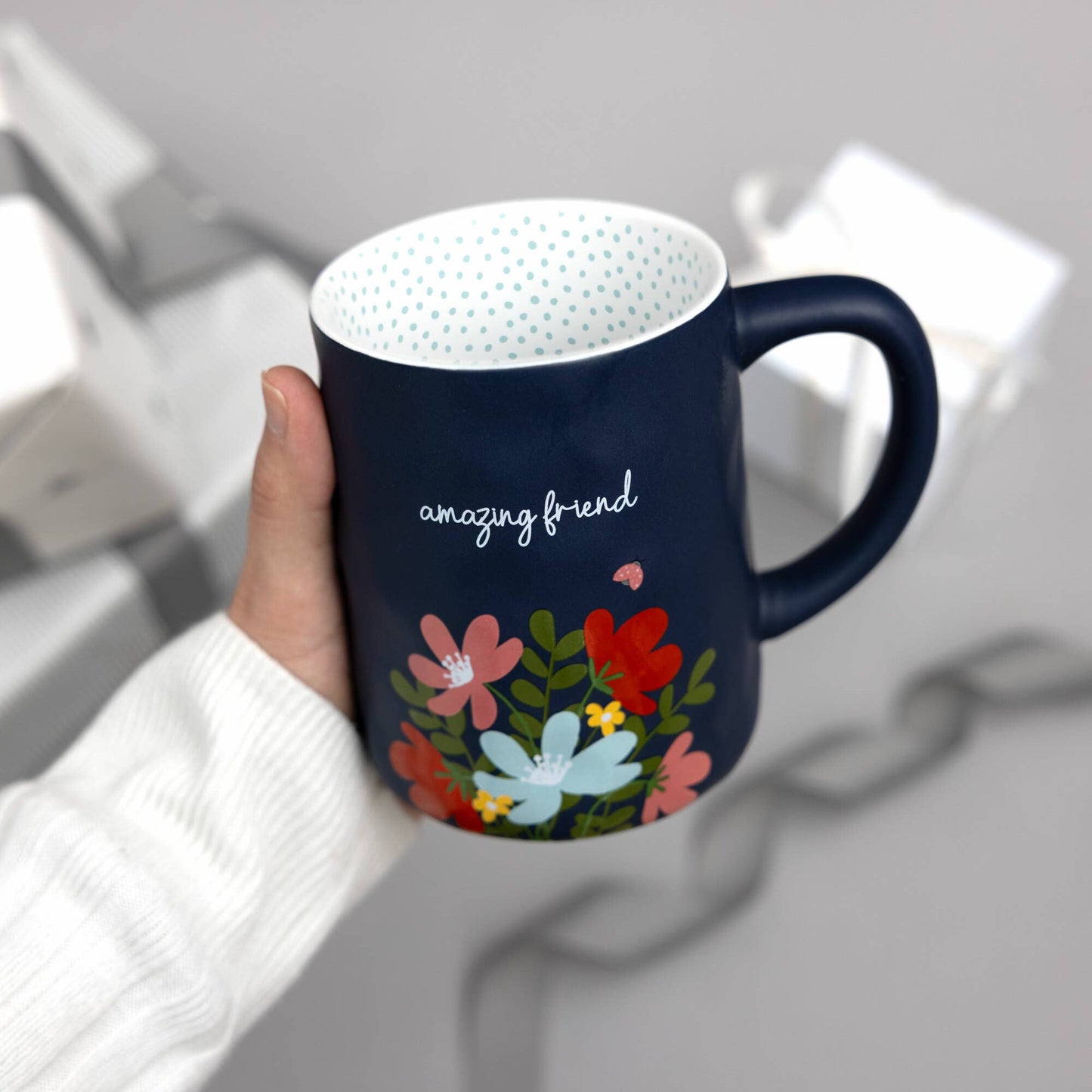Mug - Amazing Friend Floral Stoneware – 17 oz