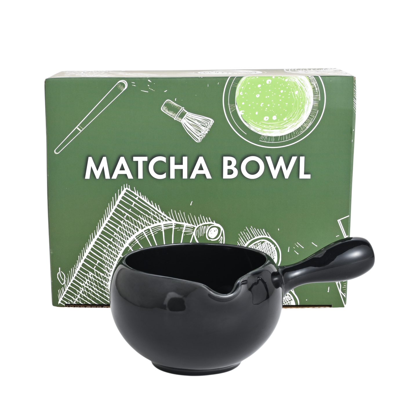Matcha Bowl -  Side Handle Katakuchi (12oz)