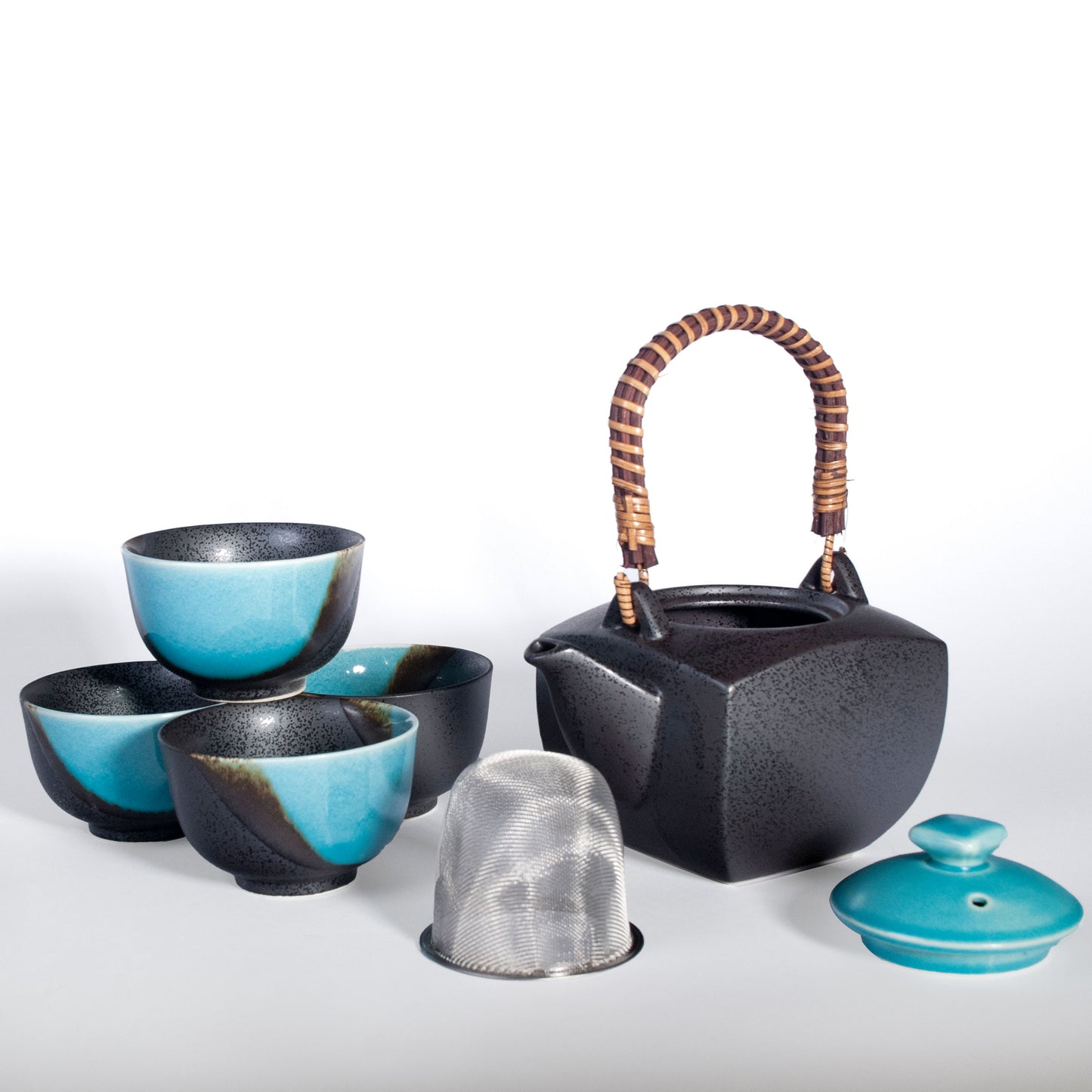 Japanese Tea Set - Blue Sea Glaze