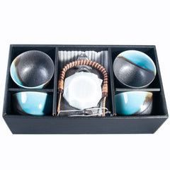 Japanese Tea Set - Blue Sea Glaze