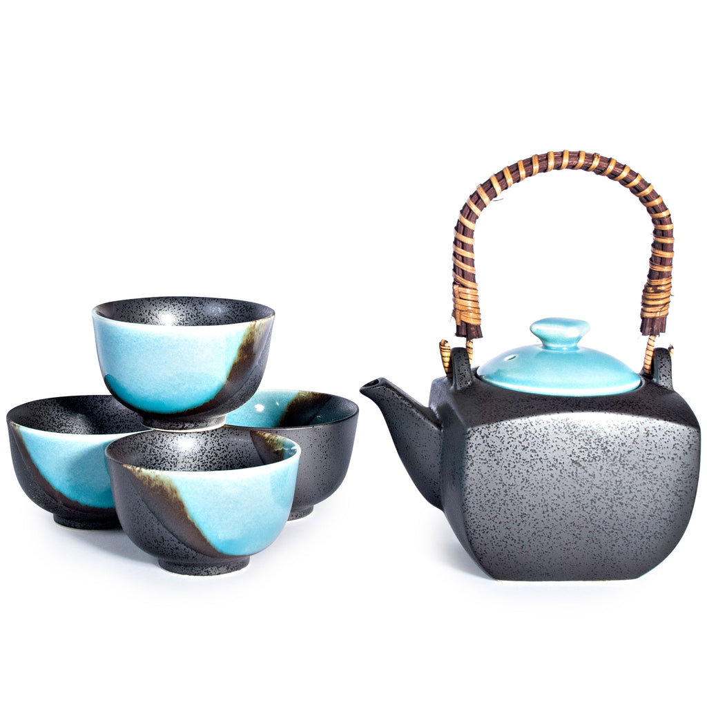 Japanese Tea Set - Blue Sea Glaze