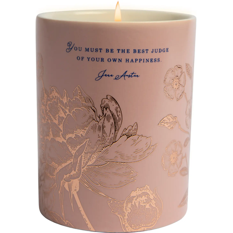 Ceramic Jane Austen "Be the Best Judge" Scented Candle 8.5 oz
