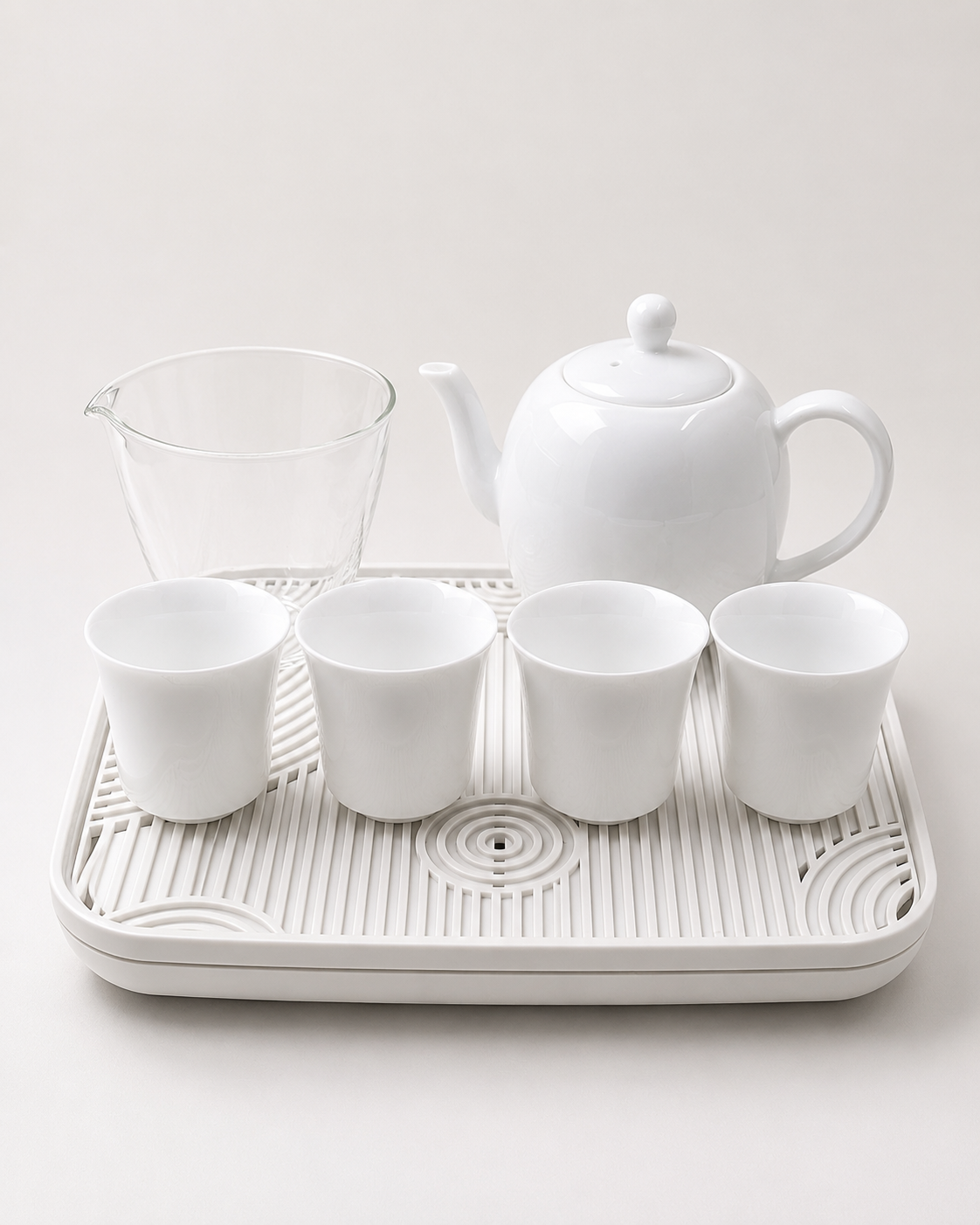 Tea Set - White Porcelain Gongfu Tea Service Set