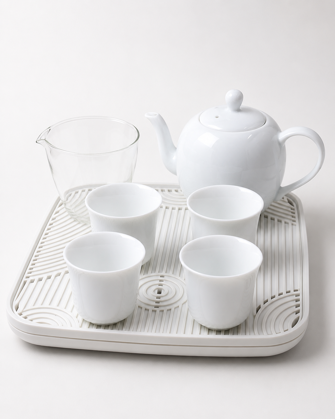 Tea Set - White Porcelain Gongfu Tea Service Set