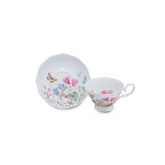 Teacup and Saucer Set - Spring Meadow Collection