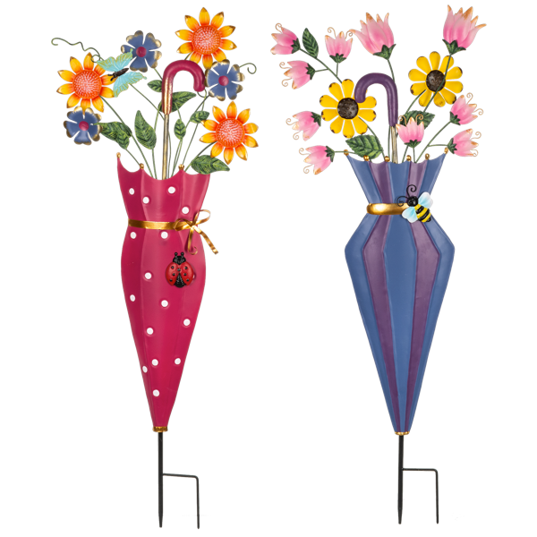 Decor - Spring Time Blooms Umbrella Plant Stakes