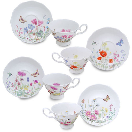 Teacup and Saucer Set - Spring Meadow Collection
