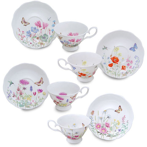 Teacup and Saucer Set - Spring Meadow Collection
